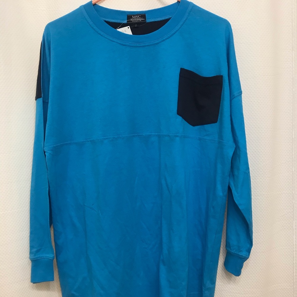 NWT MainStreet Collection Color-block l/s tee